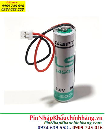 Saft LS14500 (Zắc PH2.0-2P), Pin nuôi nguồn Saft LS14500 AA 2600mAh, Xuất xứ PHÁP